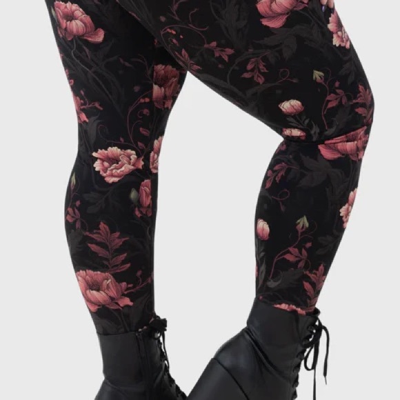 KILLSTAR COTTAGE CORE XL FLORAL DARK GARDEN FAIRY LEGGINGS - Picture 4 of 4